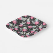 テクスチャ三角形パイナップルパターン ペーパープレート (傾斜あり)