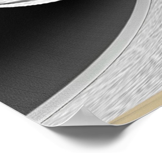 テクスチャ上のグレーと黄色のチューリップ ポスター (角)