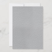 テクスチャ上のグレーと黄色のチューリップ 招待状 (裏面)