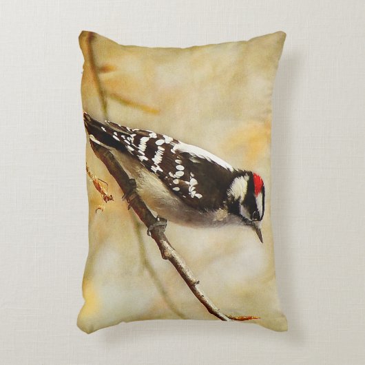 テクスチャ付きのぼんやりしたキツツキ戸外アクセント枕 アクセントクッション (正面(垂直))
