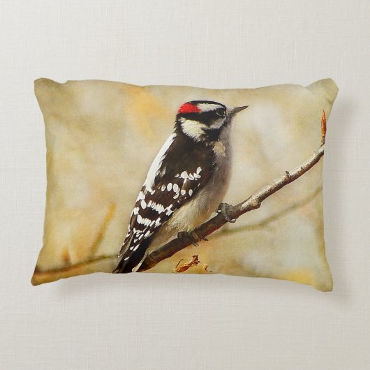テクスチャ付きのぼんやりしたキツツキ戸外アクセント枕 アクセントクッション (裏面)