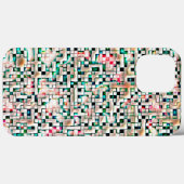 テクスチャ付きのラフなスタイル、モザイク正方形のクリームタイル Case-Mate iPhoneケース (裏面 (横))