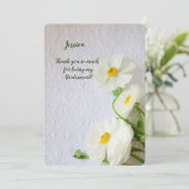 テクスチャ付きの白いラヌカルス感謝してい紙ユー カード (スタンド正面)