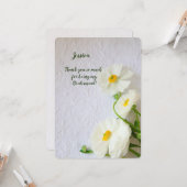 テクスチャ付きの白いラヌカルス感謝してい紙ユー カード (正面/裏面インサイチュ)