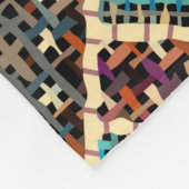 テクスチャ付きインディアンパッチワークパターンの模倣 フリースブランケット (角)