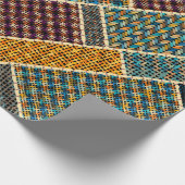 テクスチャ付きインディアンパッチワークパターンの模倣 ラッピングペーパー (角)