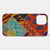 テクスチャ付きインディアンパッチワークパターンの模倣 Case-Mate iPhoneケース (裏面 (横))