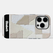 テクスチャ付きインパストニュートラル頭が切れる電話 Case-Mate iPhoneケース (裏面 (横))