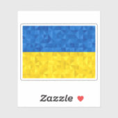 テクスチャ付きウクライナ国旗 シール (シート)