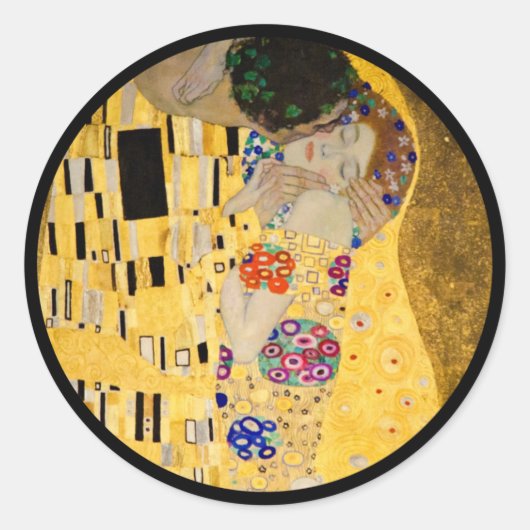 テクスチャ付きキスの背景 ラウンドシール (正面)