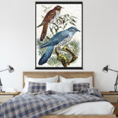 テクスチャ付きキャンバス印刷で2色のカッコウ鳥 キャンバスプリント (インサイチュ (寝室))