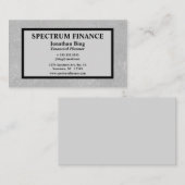 テクスチャ付きグレーと黒の贅沢 名刺 (正面/裏面)