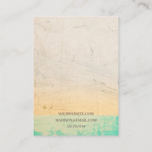 テクスチャ付きシックカスタムビジネスイヤリングカード 名刺 (裏面)