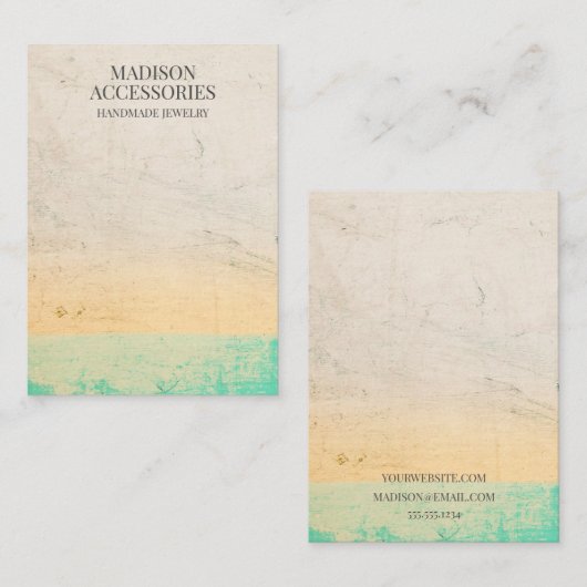 テクスチャ付きシックカスタムビジネスイヤリングカード 名刺 (正面/裏面)