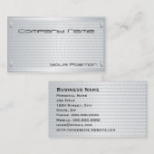 テクスチャ付きシルバーネーム企業のプレート名刺 名刺 (正面/裏面)