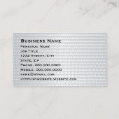 テクスチャ付きシルバーネーム企業のプレート名刺 名刺 (裏面)