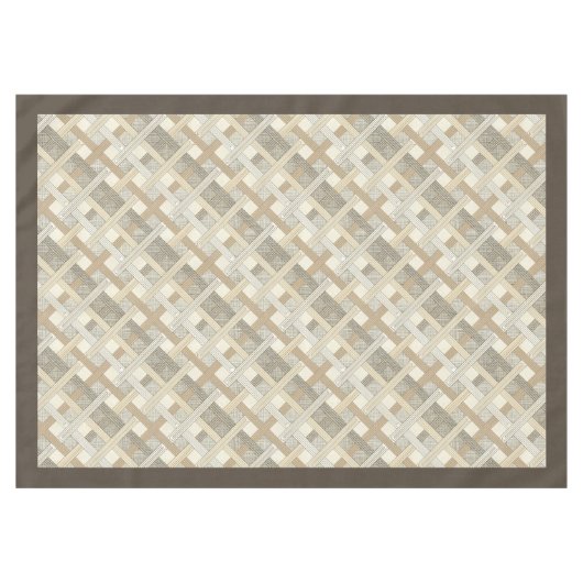 テクスチャ付きジオメトリックテーブルクロス(Calm Neutals) テーブルクロス (正面(横))