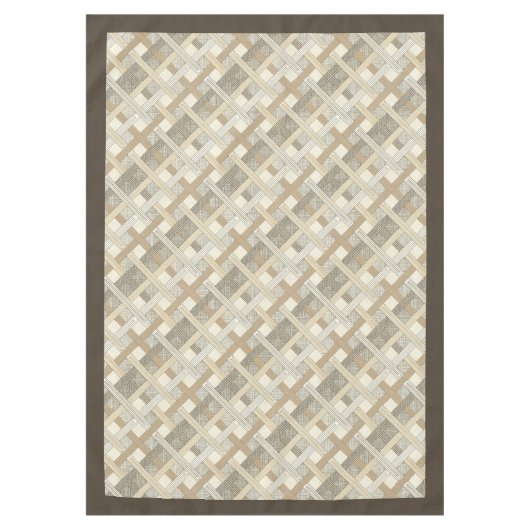 テクスチャ付きジオメトリックテーブルクロス(Calm Neutals) テーブルクロス (正面)