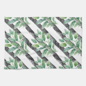 テクスチャ付きセージ分岐キッチンタオルストライプ キッチンタオル (横)