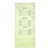 テクスチャ付きセージ緑のラッシュズと拡張美しい ラックカード (裏面)