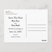 テクスチャ付きチューリップガーデン日付を保存 ポストカード (裏面)