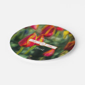 テクスチャ付きチューリ結婚ップ ペーパープレート (アングル)