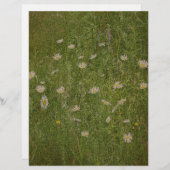 テクスチャ付きデイジーフローラスクラップブック紙 (正面/裏面)