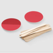 テクスチャ付きトップトマトレッドラウンドハンドファン(カスタム) ハンドファン (組立なし)