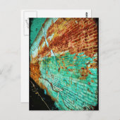 テクスチャ付きトルコ風レンガ壁はがき ポストカード (正面/裏面)