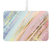 テクスチャ付きピンクの背景 カーエアーフレッシュナー (裏面)