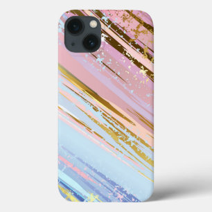テクスチャ付きピンクの背景 iPhone 13ケース