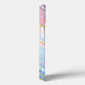 テクスチャ付きピンクの背景 Case-Mate iPhoneケース (裏面 / 右)