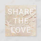 テクスチャ付きフェイク金ゴールドホイルモダンロイヤリティカード スクエア名刺 (正面)