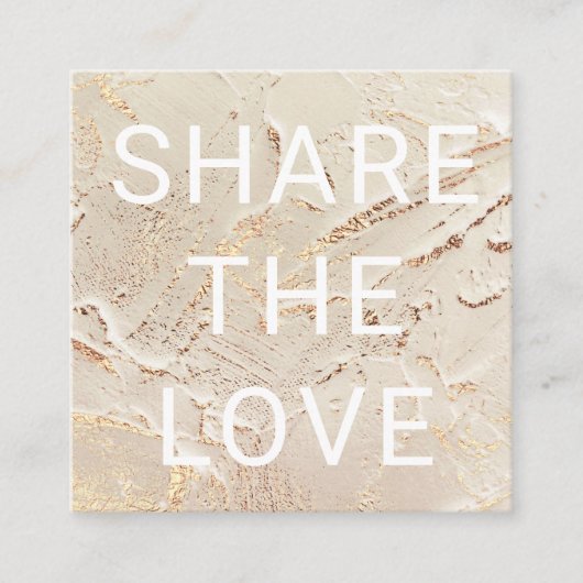 テクスチャ付きフェイク金ゴールドホイルモダンロイヤリティカード スクエア名刺 (正面)