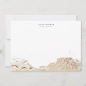 テクスチャ付きフェイク金ゴールド箔文房具ノートカード ノートカード (正面)