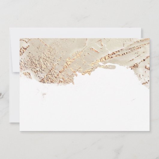 テクスチャ付きフェイク金ゴールド箔文房具ノートカード ノートカード (裏面)