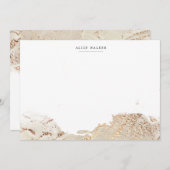 テクスチャ付きフェイク金ゴールド箔文房具ノートカード ノートカード (正面/裏面)