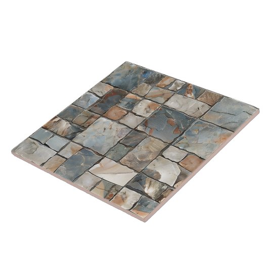 テクスチャ付きフラッグストーン自然タイル タイル (側面)