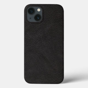 テクスチャ付きブラックレザーデザイン iPhone 13ケース