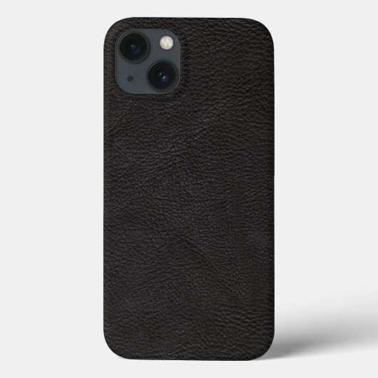 テクスチャ付きブラックレザーデザイン Case-Mate iPhoneケース (裏面)