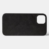 テクスチャ付きブラックレザーデザイン Case-Mate iPhoneケース (裏面 (横))