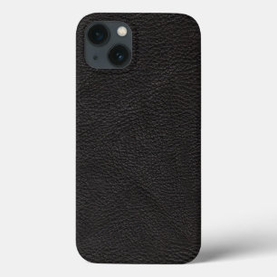 テクスチャ付きブラックレザー iPhone 13ケース