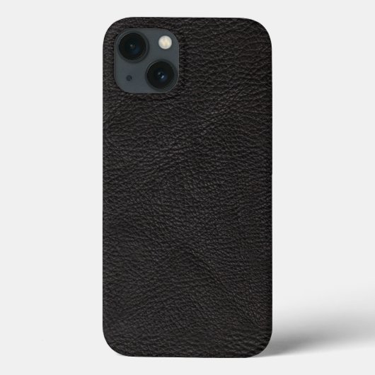 テクスチャ付きブラックレザー Case-Mate iPhoneケース (裏面)
