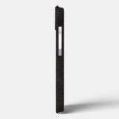テクスチャ付きブラックレザー Case-Mate iPhoneケース (裏面 / 左)