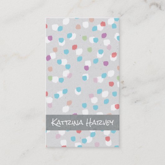 テクスチャ付きマーク（フルーティ） 名刺 (正面)