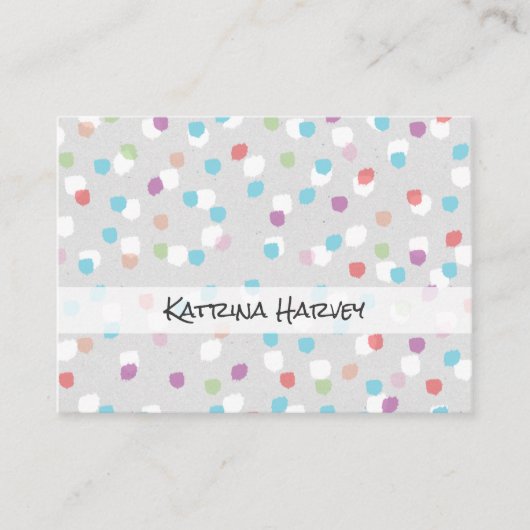 テクスチャ付きマーク（フルーティ） 名刺 (正面)