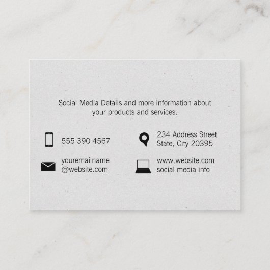 テクスチャ付きマーク（フルーティ） 名刺 (裏面)