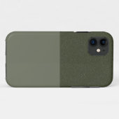 テクスチャ付きモスグリーンiPhone 11ケース – 分割デザイン Case-Mate iPhoneケース (裏面(横))