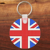 テクスチャ付きユニオンジャックフラグ。 キーホルダー (正面)