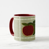 テクスチャ付きリンゴ（セージ） マグカップ (正面左)